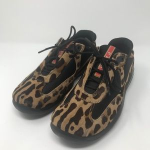 prada leopard sneakers